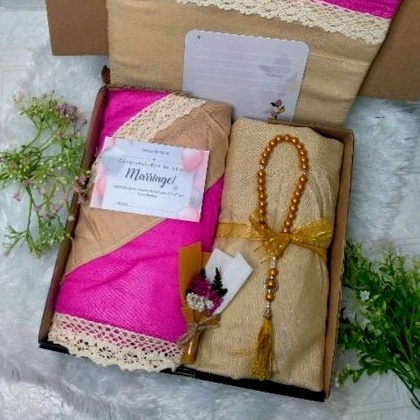 HAMPERS MUKENA SIZE JUMBO RENDA/ WEDDING GIFT / KADO ULANG TAHUN