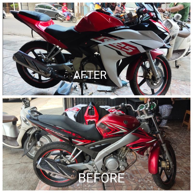 ❤ FULL FAIRING R25 / CBR250RR KHUSUS UNTUK VIXION, BYSON, VERZA, CB150R, CBR150, R15V2, R15V3, THUND