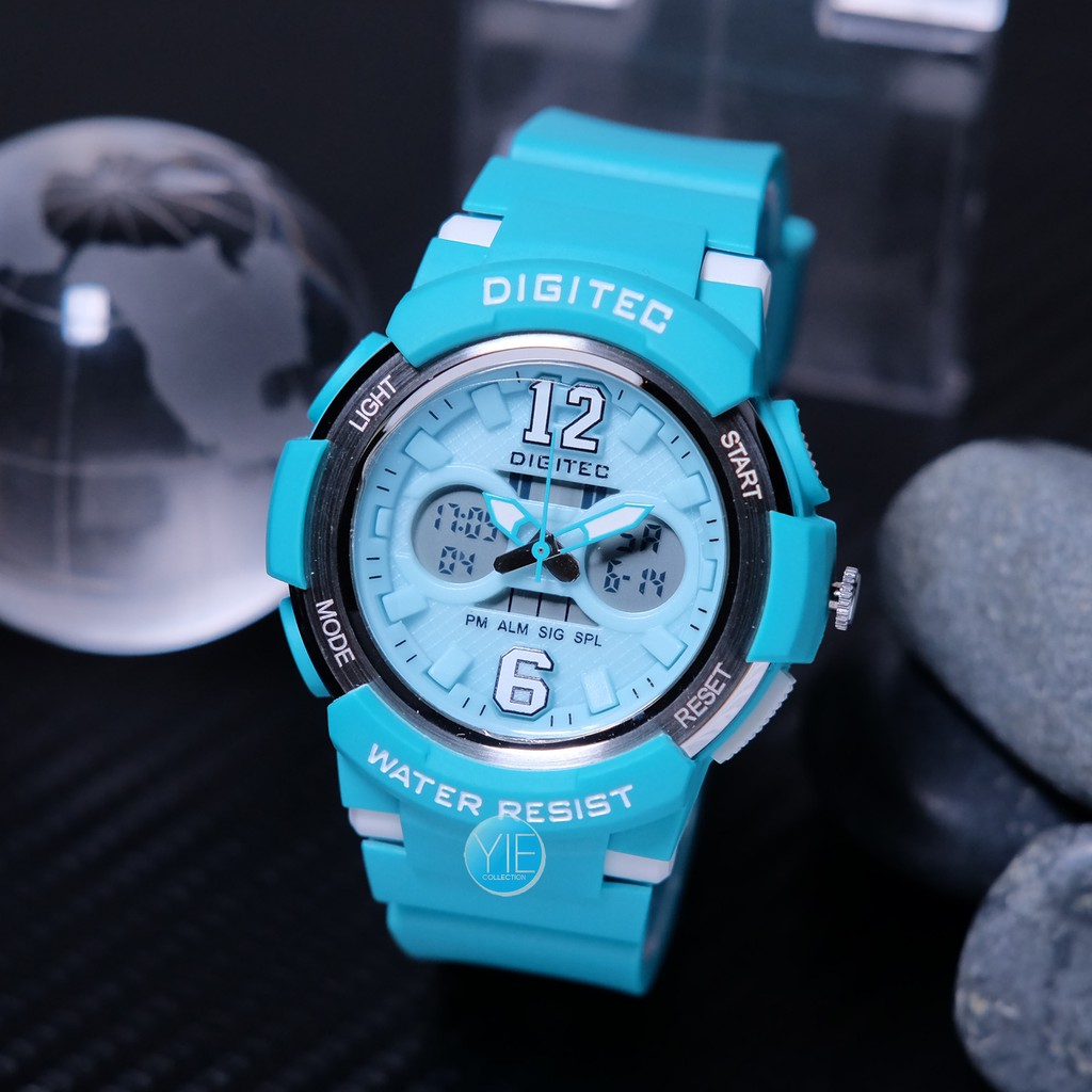 Jam Tangan Wanita Sport Fashion Digitec DG 2096 Dual Time Original Anti Air Garansi A