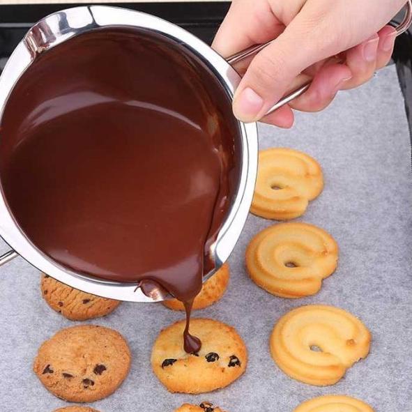 

۝ OneTwoCups Chocolate Melting Pot Pan Panci Leleh Stainless Silver ✽