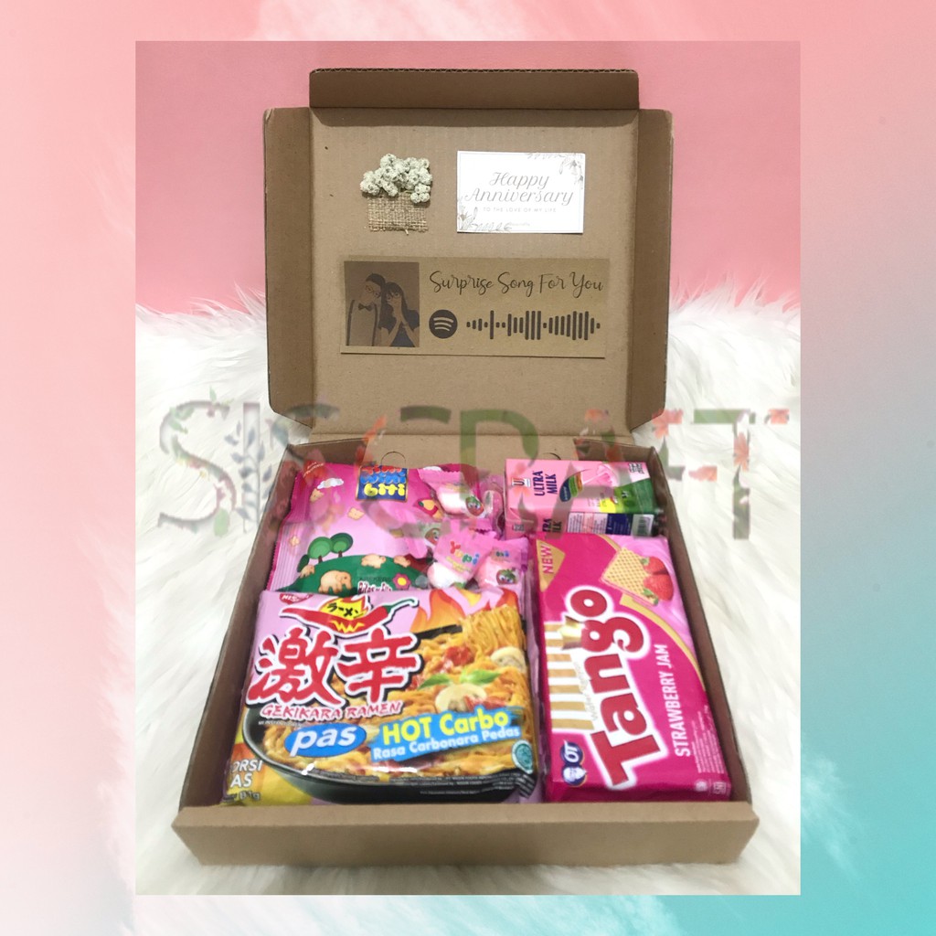 Exp Lama (COD) SPOTIFY Gift Box Snack / Kado snack box / Snack Box / Kado Graduation, Kado Ulang