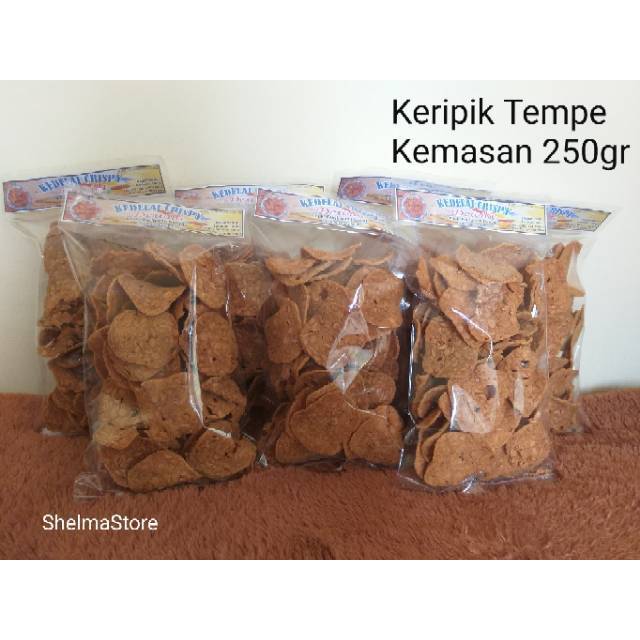 

[COD] Keripik Tempe Kedelai Crispy Kemasan 250gr