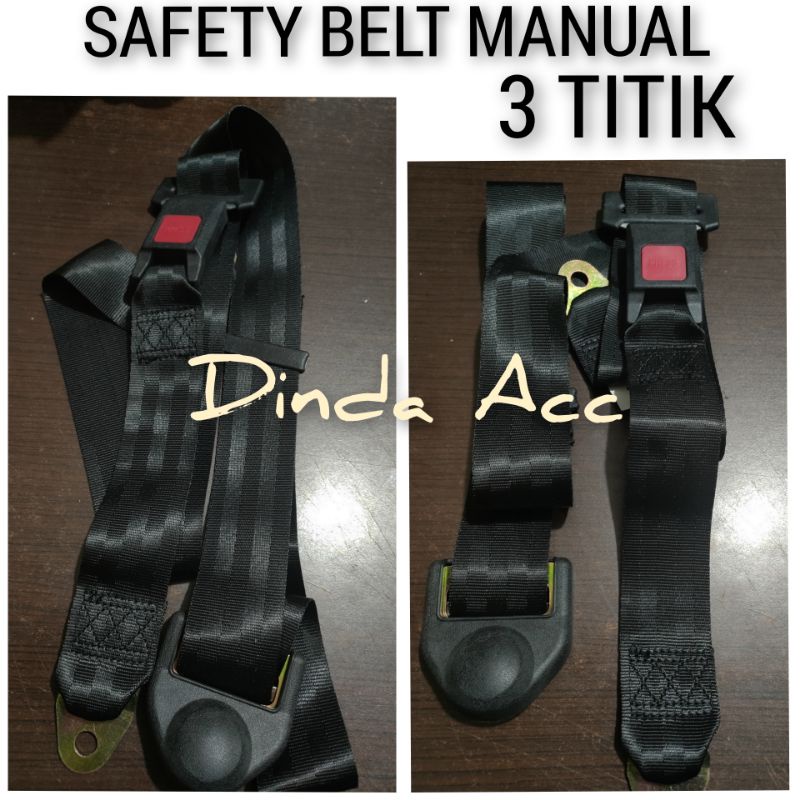 Safety Belt Mobil 3 Titik Manual Universal Hitam