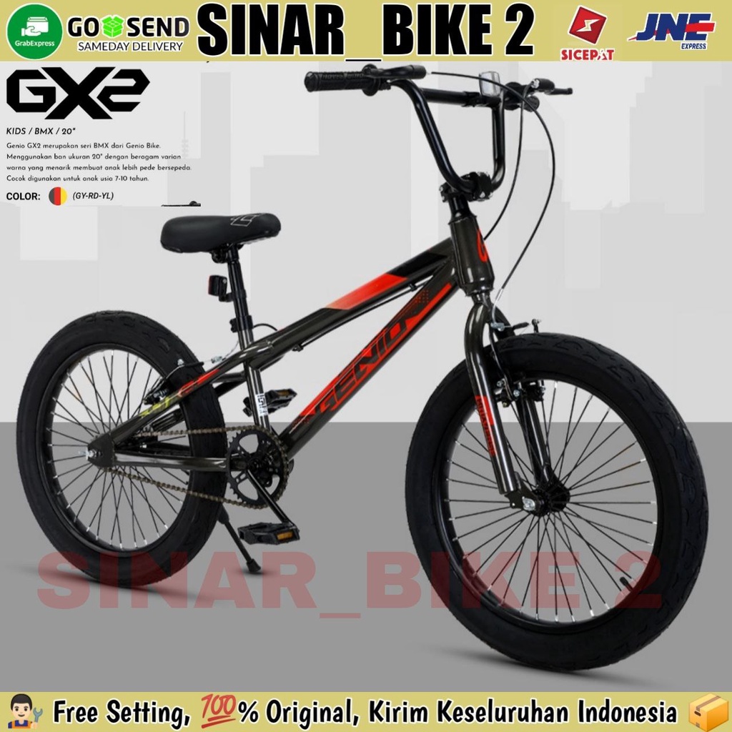 Sepeda BMX GENIO GX02 Ukuran 20 Inch Ban Jumbo 3.0