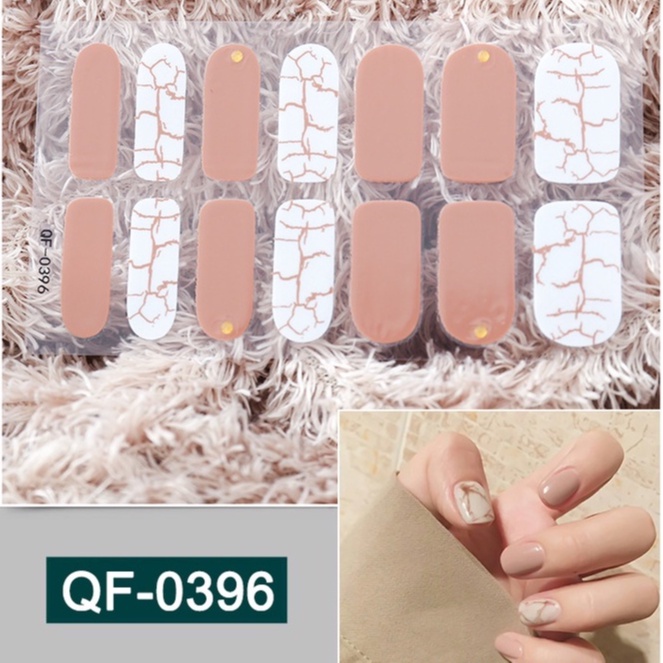 14Pcs / Stiker Kuku / Nail Art Sticker / Stiker kuku motif / Set Stiker Kuku / Stiker Kuku Murah / Nail Art Sticker / Nail Art &amp; Sticker QF Series