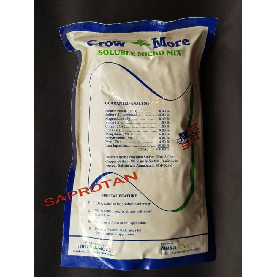 GROWMORE Soluble Micro Mix 1lbs Pupuk mikro