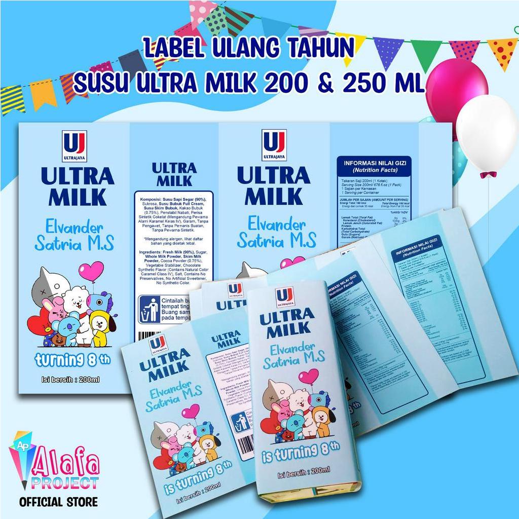 

[alafaproject_id] Label Susu ULTRA MILK 200 ml | Label Susu ULTRA MILK 250 ml | Label Ulang Tahun Ultah Birthday Susu UHT Custom