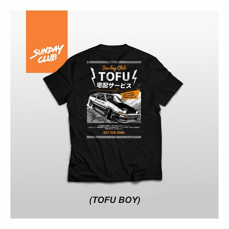 Sunday Club - Kaos Hot Wheels AE86 Corolla Initial D TOFU BOY Drift Mobil Otomotif