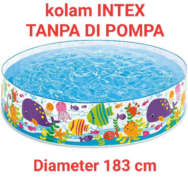 Kolam Intex Tanpa Di Pompa, Diameter 183cm Dan Tinggi 38cm / Kolam Renang Intex Tanpa Di Tiup