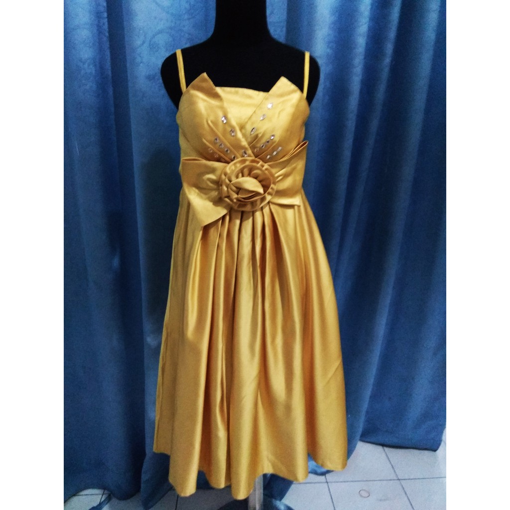 Party Dress Gold - Party Dress cocok untuk Ibu Hamil