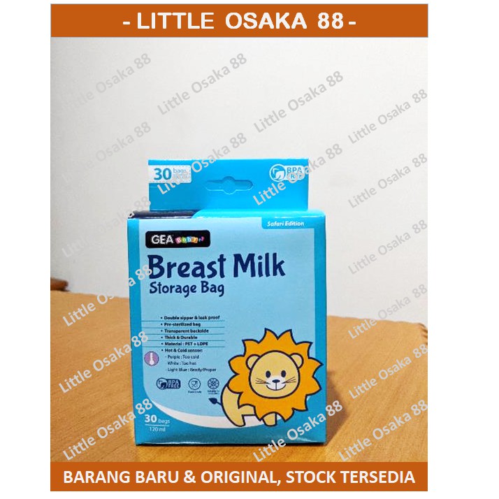 Kantong ASI Breast Milk Storage Bag GEA BABY 120 ml isi 30 Kantong.