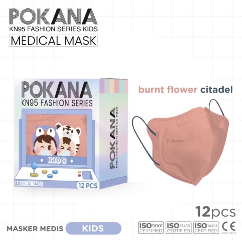 Masker POKANA KN95 6 PLY FASHION SERIES KIDS Earloop Medical Face Mask