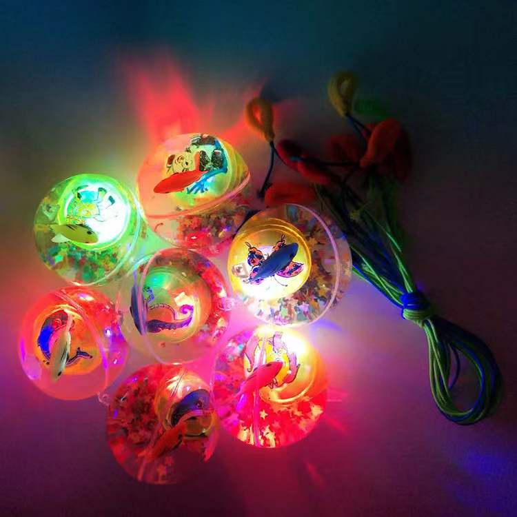 Bola Bekel LED Mainan Anak Bola Karet Air / Super Glitter Ball Water Ball