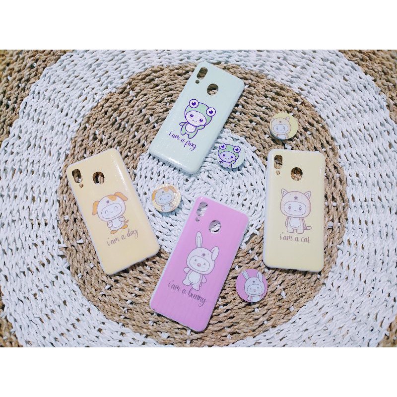 Casing Soft Case Samsung A20 / A30 Lucu  Kartun / Cartoon Free Pop Socket