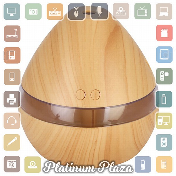 Taffware Air Humidifier Aromatherapy Oil Diffuser Wood Design 300ml - Humi H218 - Wooden`2MYQLD-