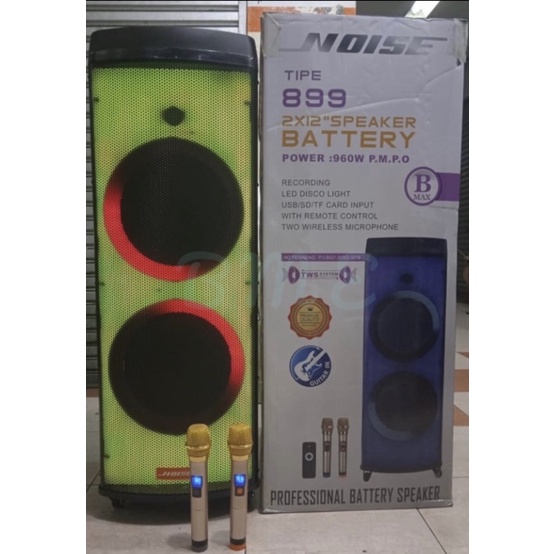 Speaker Portable Wireless Noise 899 B MAX Original 12 inch X2 Bluetoot