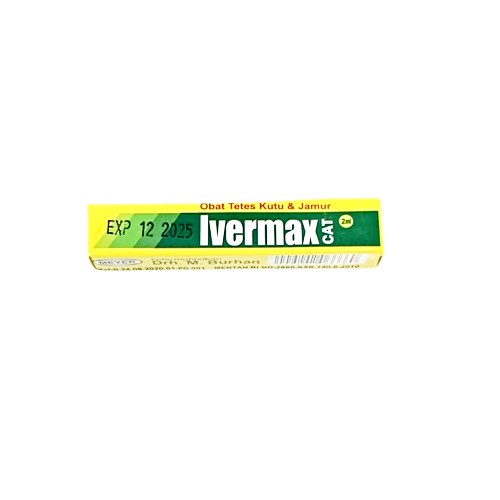 IVERMAX 2ml / Obat Tetes Jamur Kutu Kucing &amp; Anjing Murah