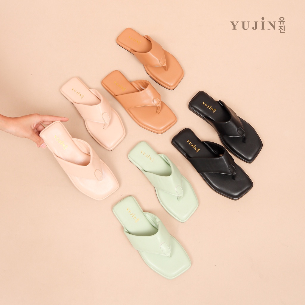 YUJIN Sandal Teplek Wanita Hana Korean Fashion Style