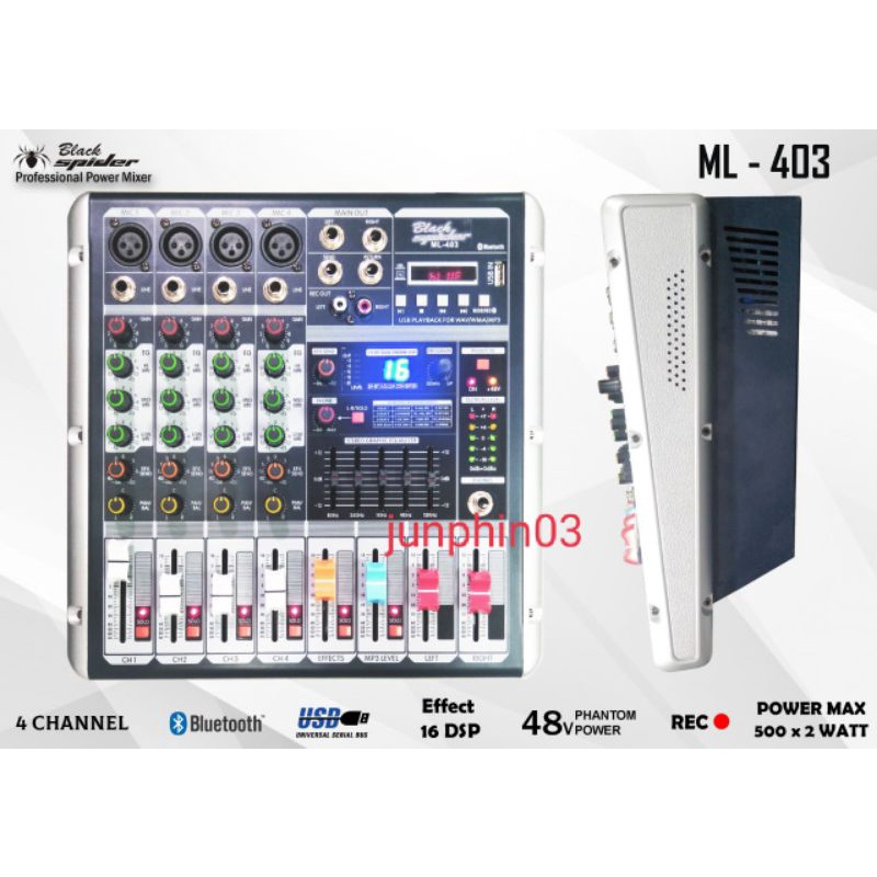 mixer power black spider ML-403 ml403 mixer