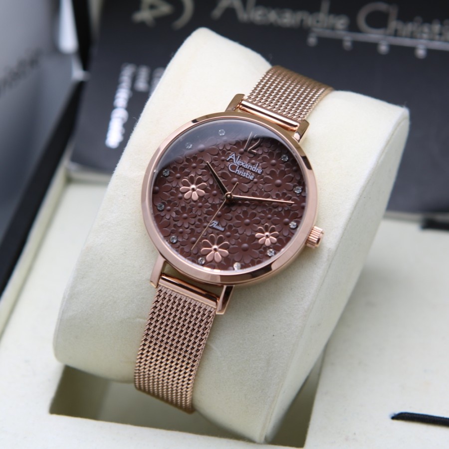 ALEXANDRE CHRISTIE AC 2957 ROSEGOLD BROWN WANITA. ORIGINAL