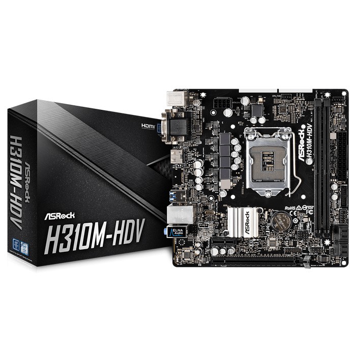 ASRock H310M-HDV (LGA1151, H310, DDR4, USB3.1, SATA3)