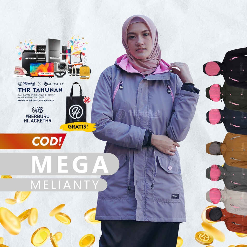 FREE GIFT TOTEBAG HIJACKET MONTIX JAKET WATERPROOF JAKET MOTOR WANITA MUSLIMAH