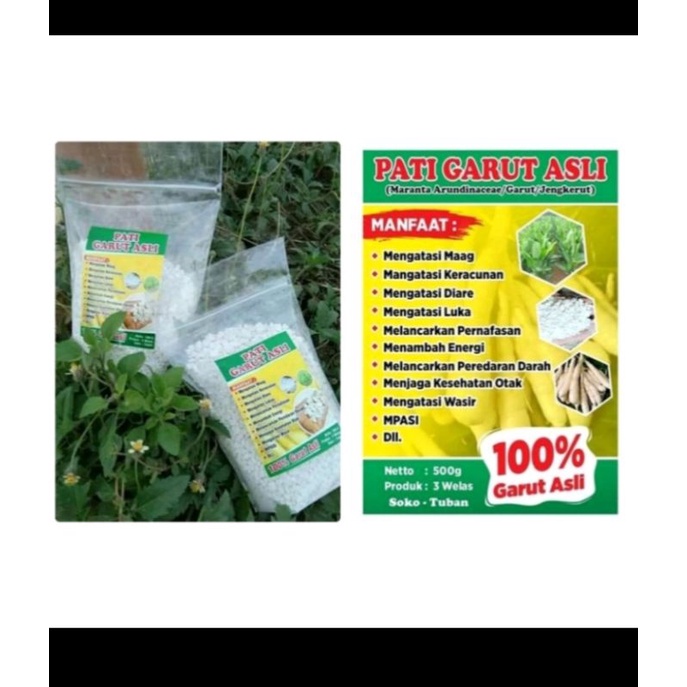 

TEPUNG PATI GARUT/ANGKRIK /ARROWROOT 500Gr ORIGINAL/ JENGKERUT/ GULA AREN ASLI