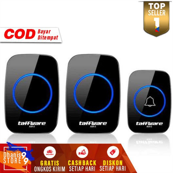 Bel Pintu Wireless Remote Doorbell 2PCS Receiver Bell Rumah Ruang Tamu Tanpa Kabel Murah