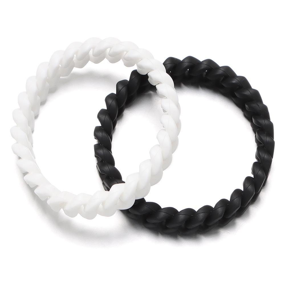 Solighter Gelang Silikon Manset Aksesoris Perhiasan Silica Gel Charm Band