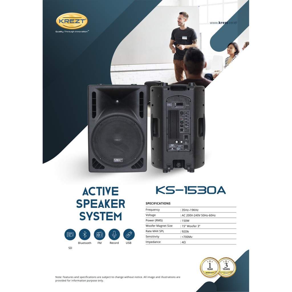 ACTIVE SPEAKER KREZT KS 1530 A