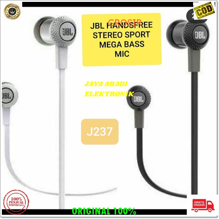 J237 HEADPHONE HANDSFREE HEADSET BY HARMAN DOBEL BASS SUPER EARPOD HF MIC CABLE KABEL EARPHONE MUSIK MUSIC CALL J237  handsfee headset dobel bass super earpod hf mic cable kabel earphone musik telpon hp megabass bas handphone audio suara smule karaoke