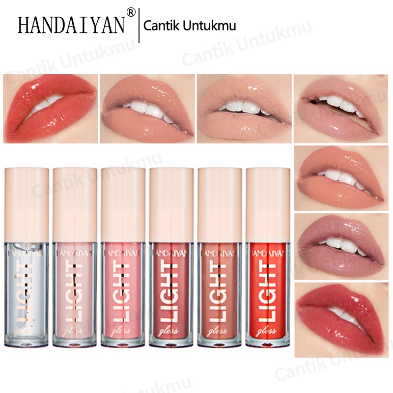 Handaiyan Lip Gloss Mirror Water Light  Long Lasting Waterproof Pelembab Lipgloss Liptint Lipcream