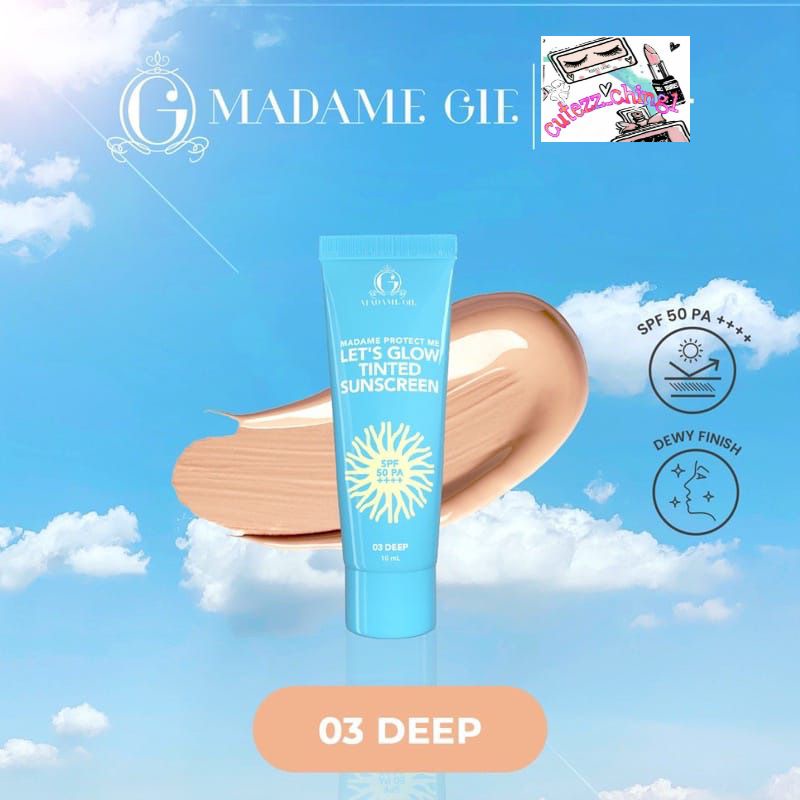 ☃️Cutezz_Ching1☃️Madame Gie Protect Me Let's Glow Tinted Sunscreen SPF 50 PA+++ 10ml