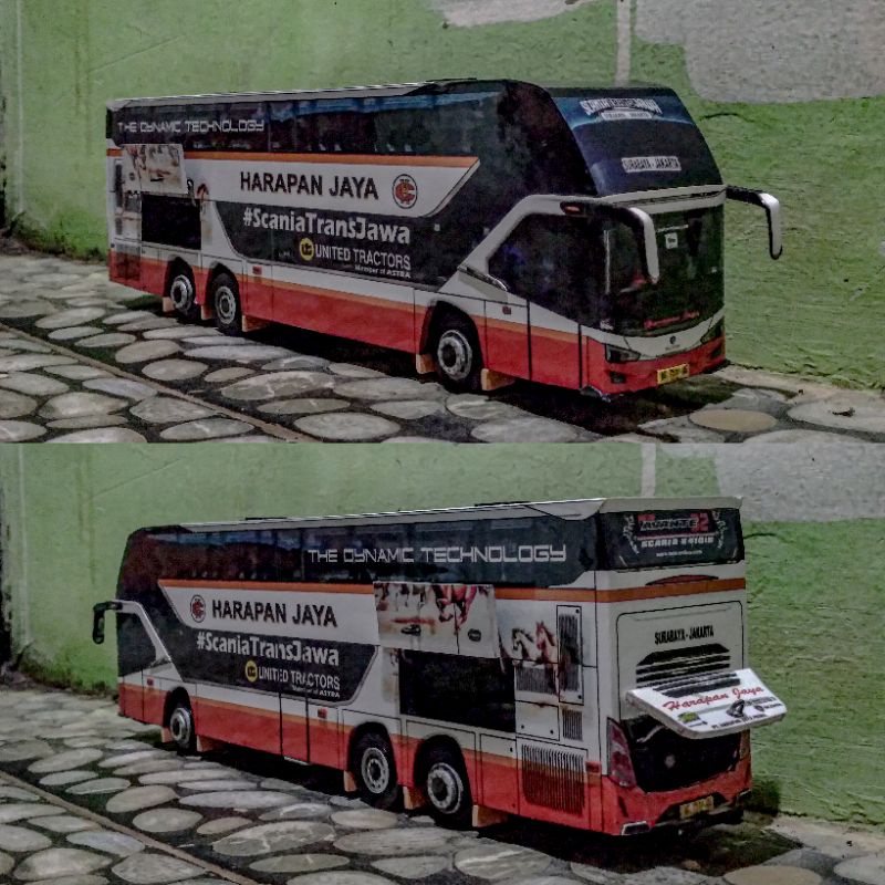 Papercraft bus harapan jaya
