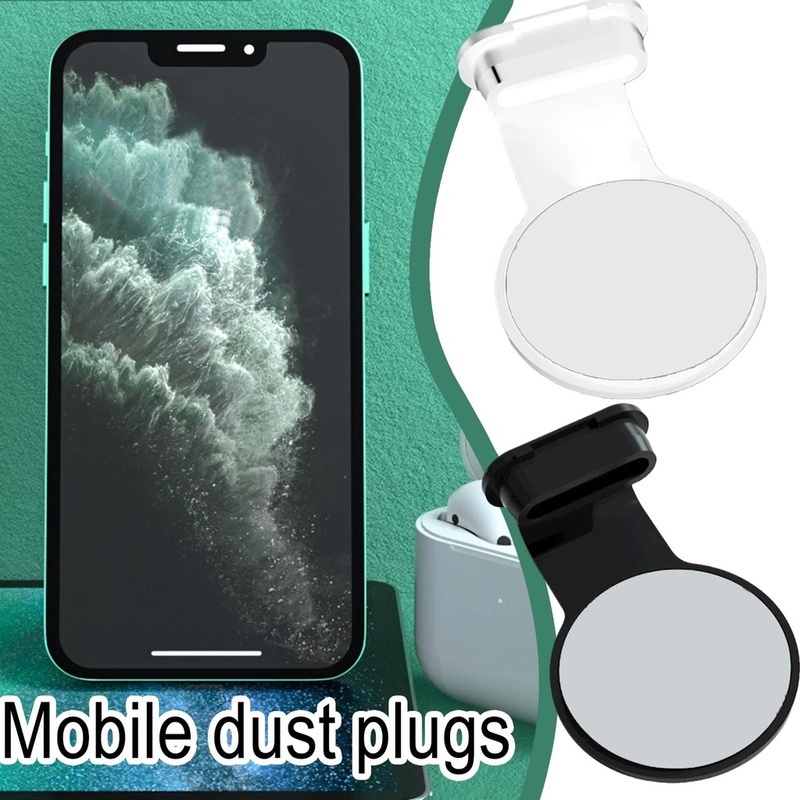 Plug Penutup Port Pengisian Daya Tipe C Bahan Silikon Anti Hilang Tahan Air Untuk iOS Android