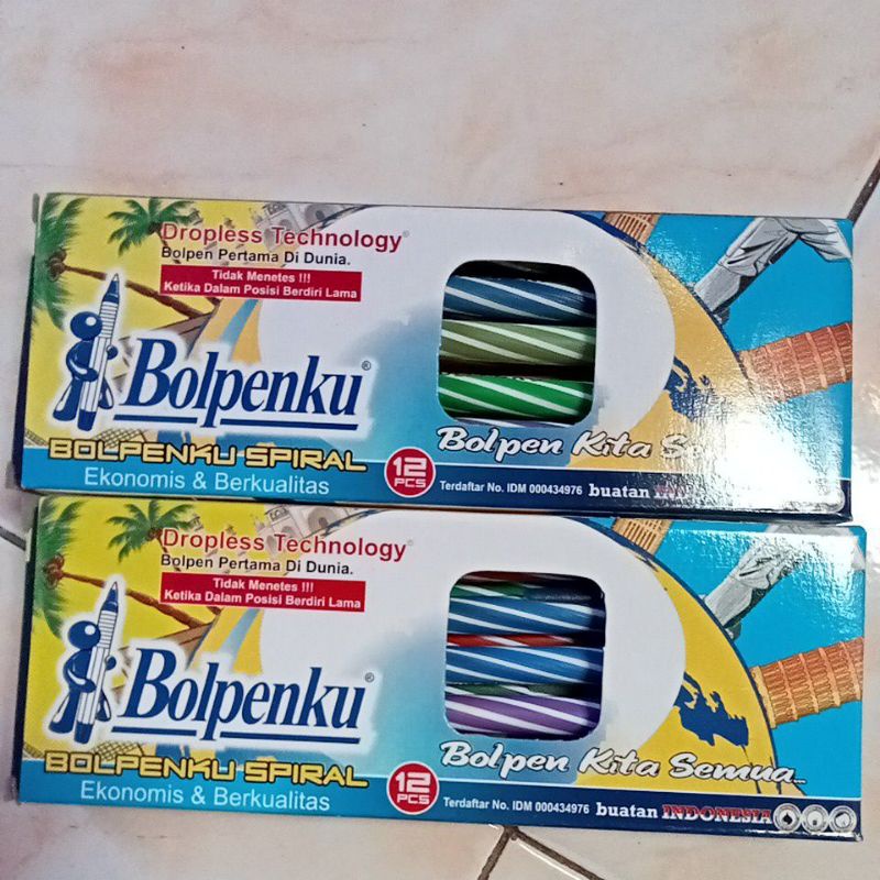 

12 pcs bolpenku spiral murah