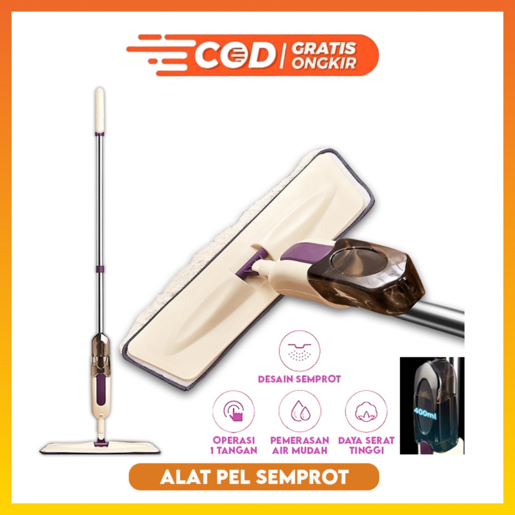 Alat Pel Lantai pel Semprot Praktis Water Spray Alat Pel Lantai Ultra Mop WHFURNITURE