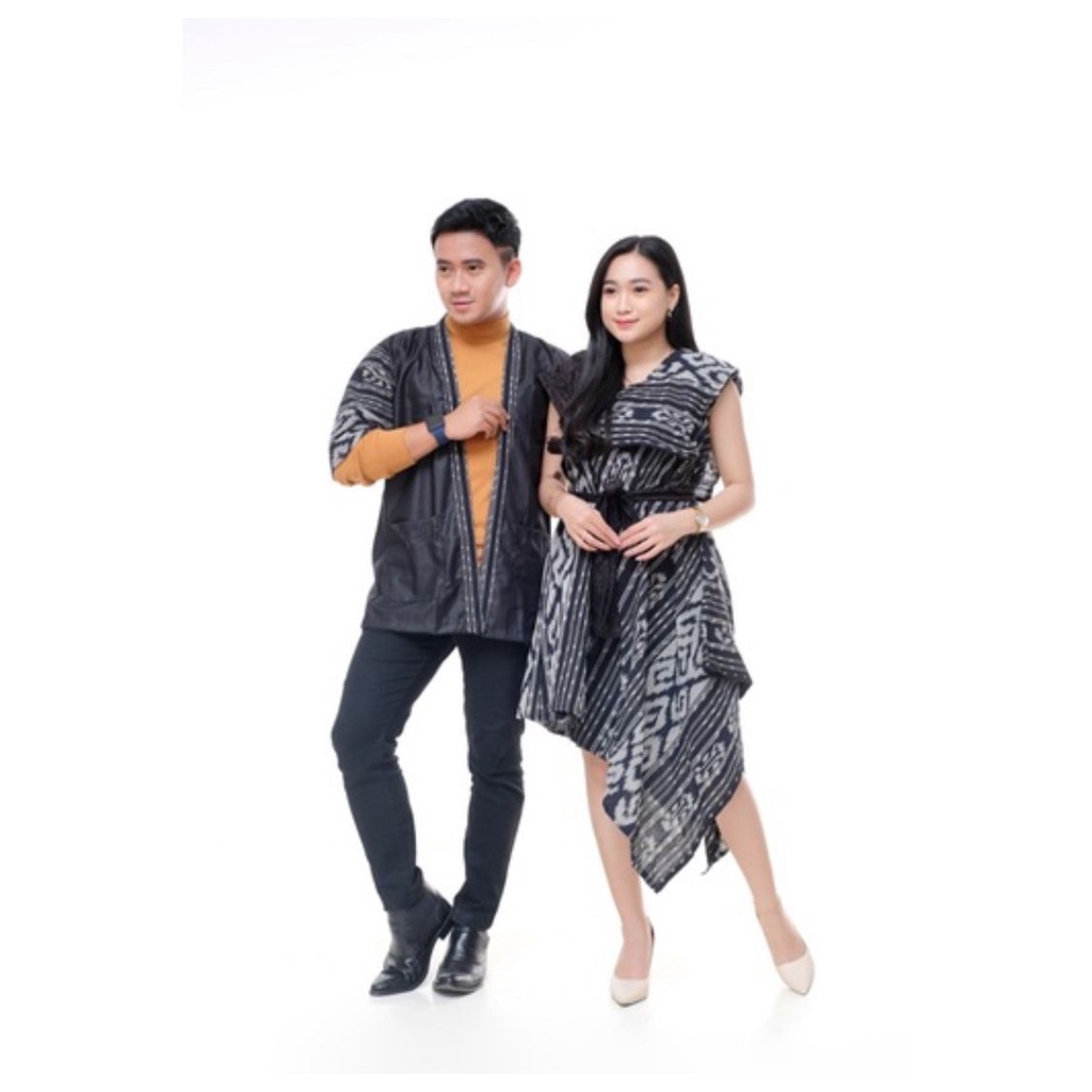 Baju couple tenun / Couple tenun / couple tenun kondangan / batik tenun couple / dress tenun batik