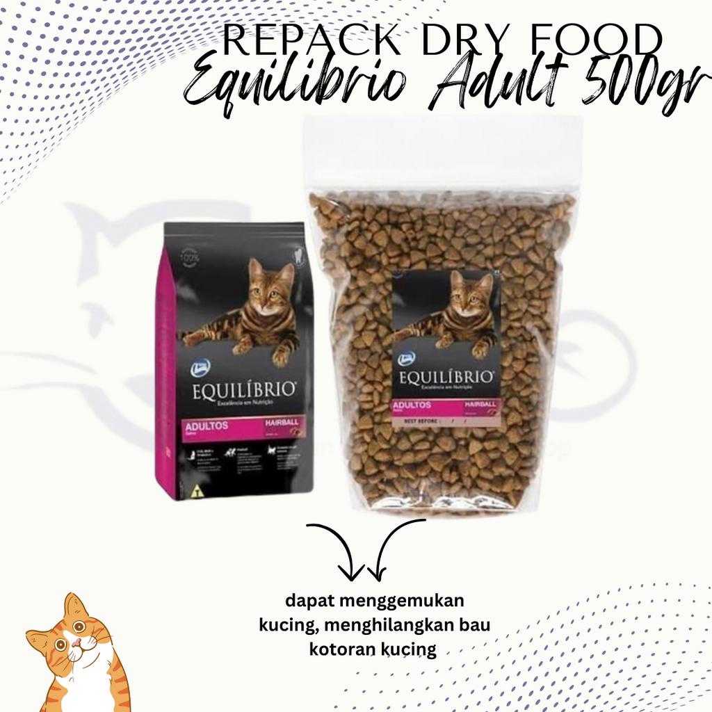 MAKANAN KUCING DEWASA EQUILIBRIO ADULT  500GR 500 GR CAT FOOD CATFOOD REPACK