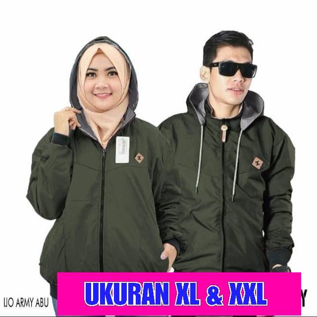 [JUMBO] Jaket bolak balik 2in1 pria wanita / jaket bb / jaket motor