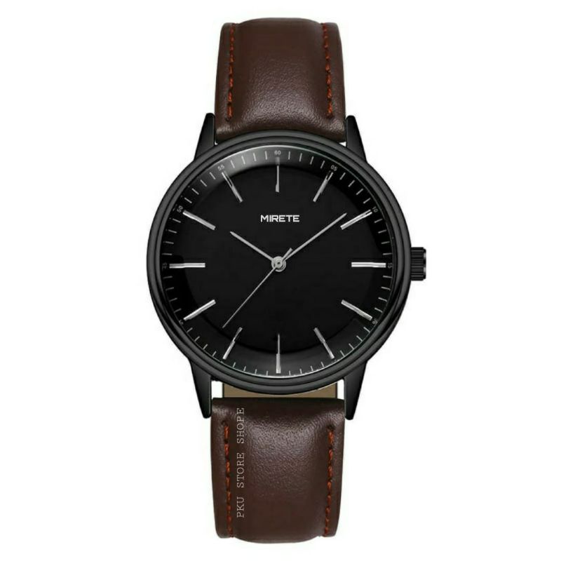 TALI KULIT FASHION Pria Kasu Mirete Ori Tahan Tahan Air ELEGAN MEWAH MODEL KASUAL FASHION_JAM TANGAN COWOK/PRIA TALI KULIT WATER RESISITANT TERBARU 2023 JAM TANGAN STRAP KULIT