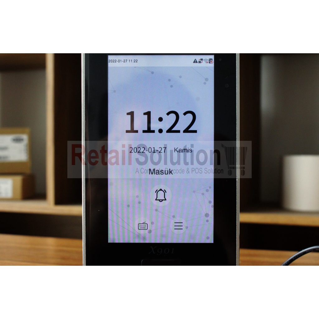 Solution X901 - Mesin Absensi Fingerprint Scan Wajah Deteksi Suhu