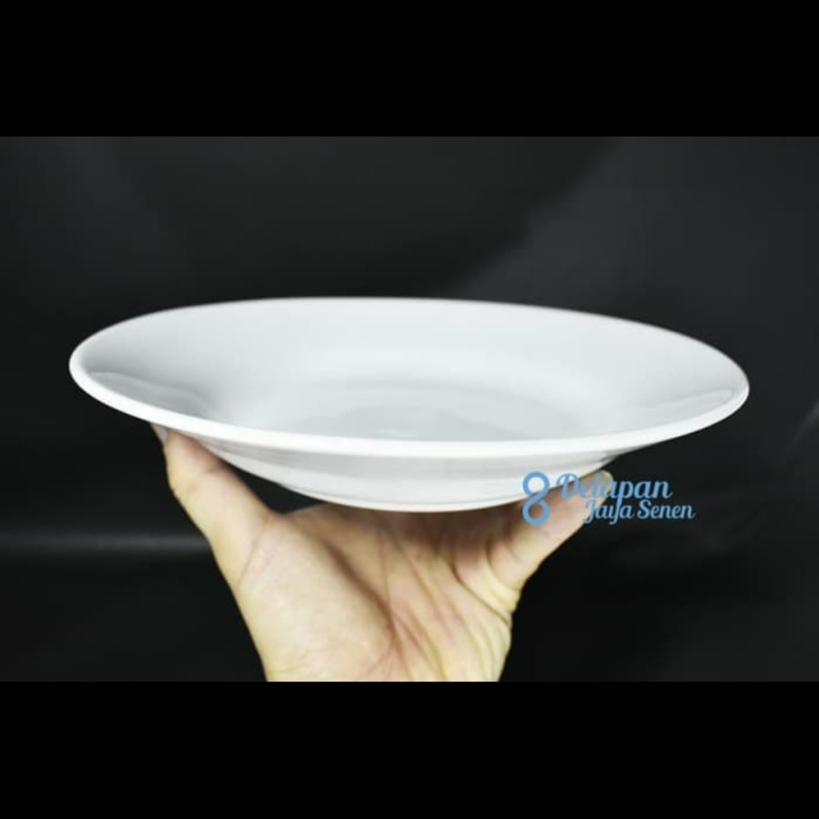 JUAL PIRING BELING KERAMIK PORSELEN PUTIH POLOS TEBAL AWET PREMIUM SUNBIRD 9" PIRING MAKAN UKURAN
