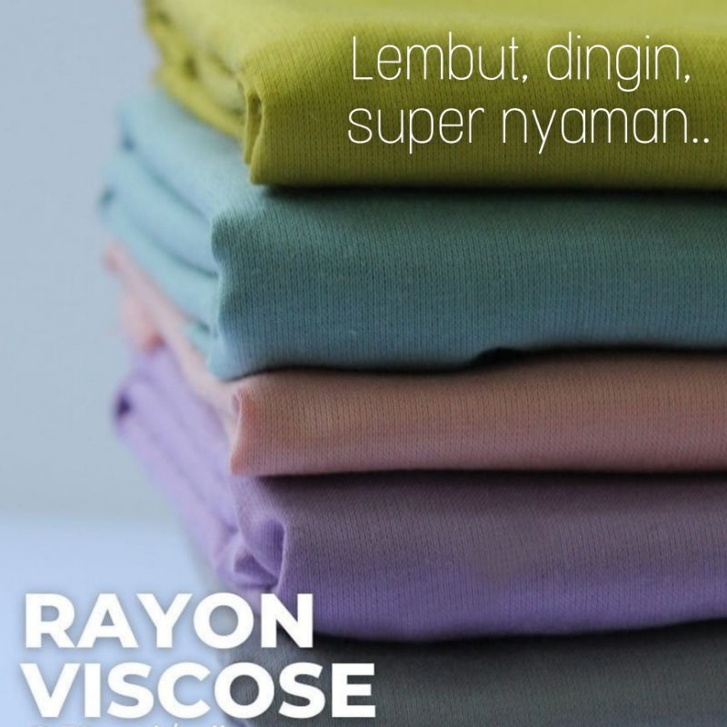 Kain Rayon Katun Rayon Viscose Premium Harga per 0,5m Ori Kahatex
