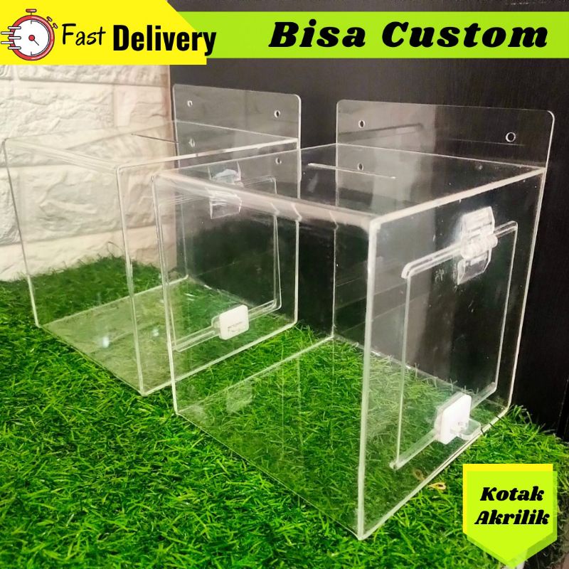 

Kotak Amal Akrilik Custom uk 15X15X15cm