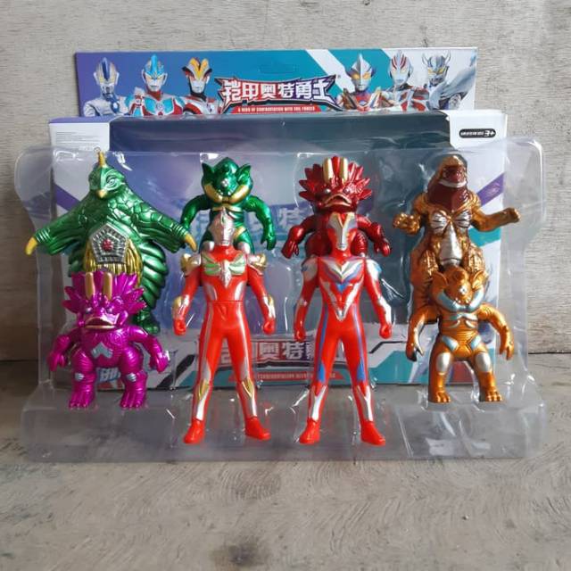 Mainan Set Figure Ultraman & Monster - Paket Action Figur Ultramen