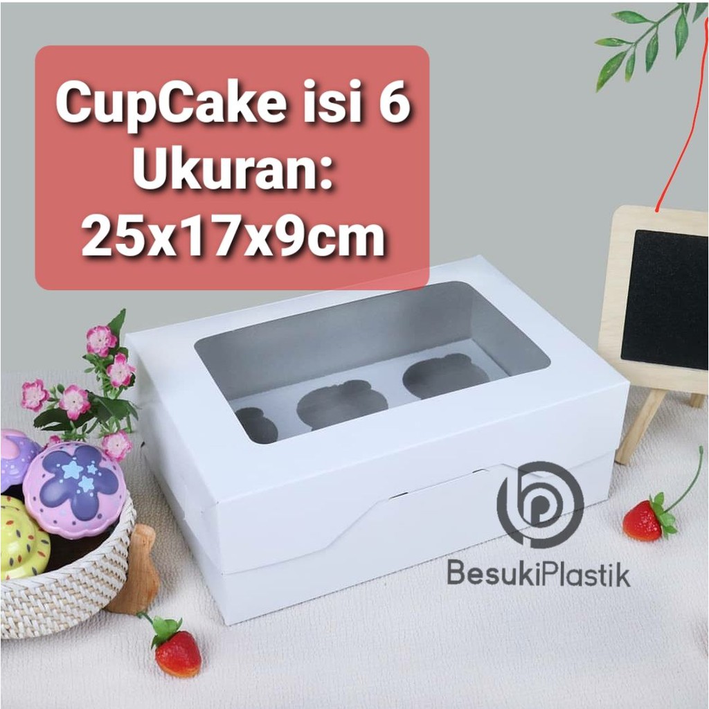 Kerdus CupCake isi 6 / Dus Cupcake / Kotak CupCake Lubang 6 / Kotak CupCake