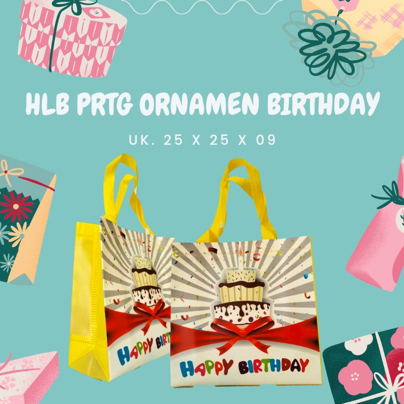 

Tas Souvernir ulang tahun anak UK. 25x25x09cm/ECOBAG/TAS SPUNBOND