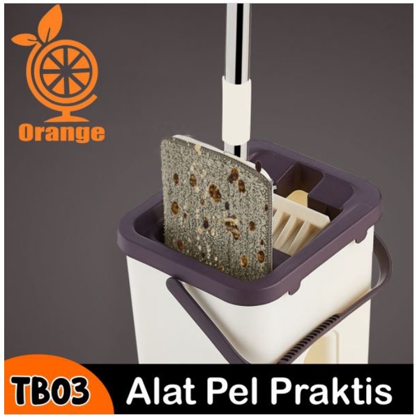 Alat Pel Praktis Ultra Mop Briny Brown Bentuk Persegi Panjang Untuk Perlengkapan Rumah Pel Praktis WFS