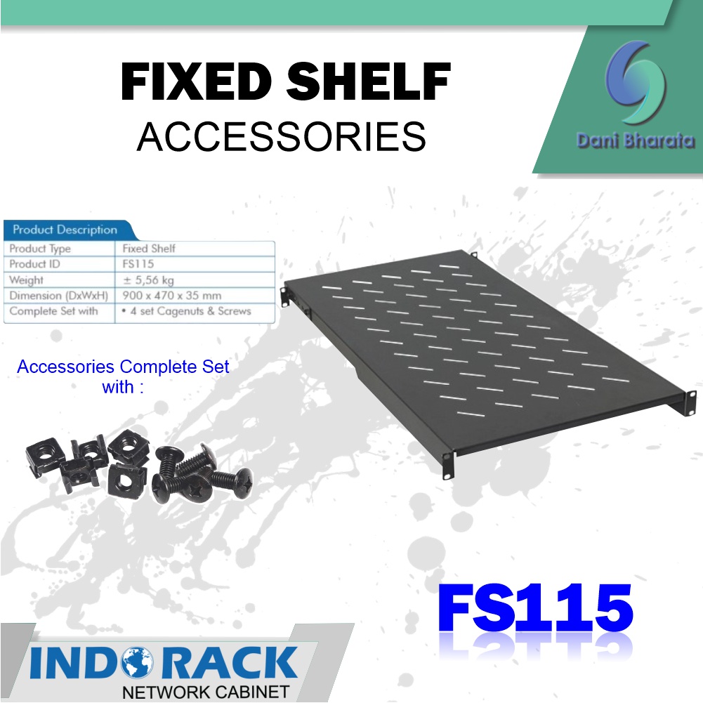 Indorack Aksesoris Fixed Shelf Depth 900mm for Heavy Duty